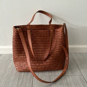 Madewell woven leather tote
